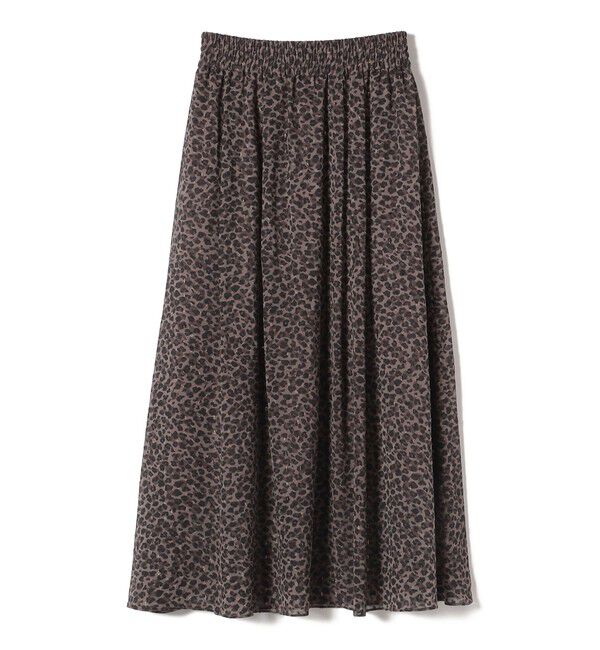 SHIPS for women「〈手洗い可能〉レオパード / 無地 ギャザー スカート」|スカート|
