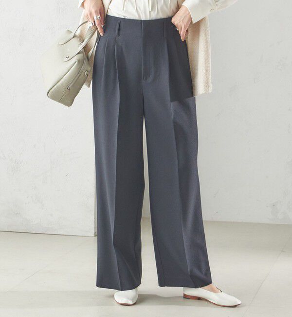 SHIPS for women「〈手洗い可能〉シャーク ツイード タック パンツ」|その他|