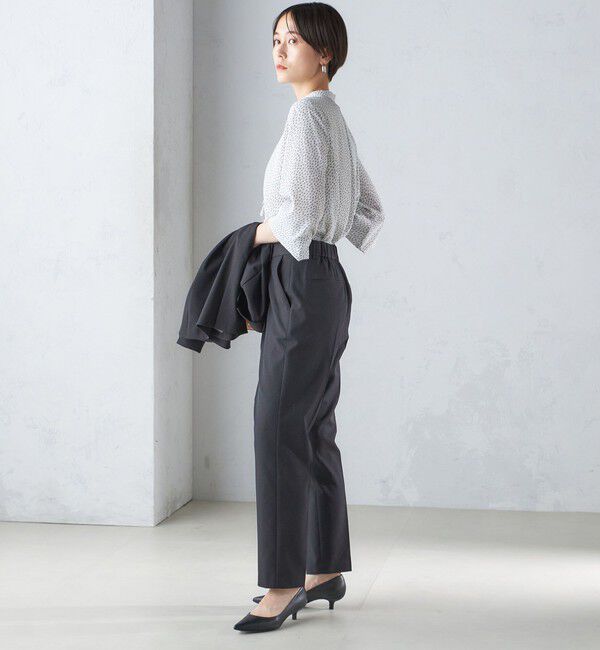 SHIPS for women「〈手洗い可能〉ツイル ストレッチ パンツ（セットアップ対応）」|スラックス|