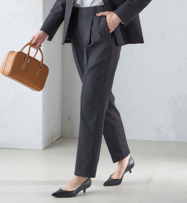 SHIPS for women「〈手洗い可能〉ツイル ストレッチ パンツ（セットアップ対応）」|スラックス|