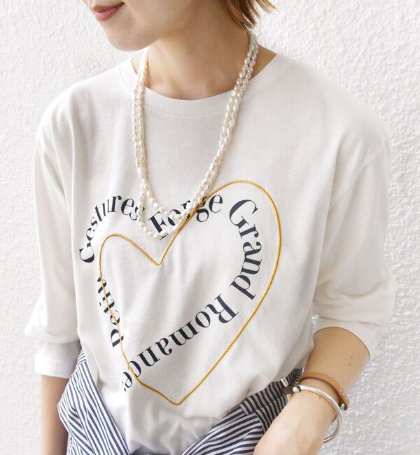 SHIPS for women「【WEB限定】バリエーション ロゴ プリント ロングスリーブ TEE」|Tシャツ・カットソー|