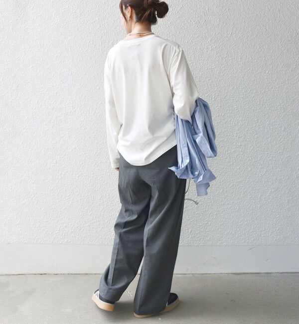 SHIPS for women「【WEB限定】バリエーション ロゴ プリント ロングスリーブ TEE」|Tシャツ・カットソー|