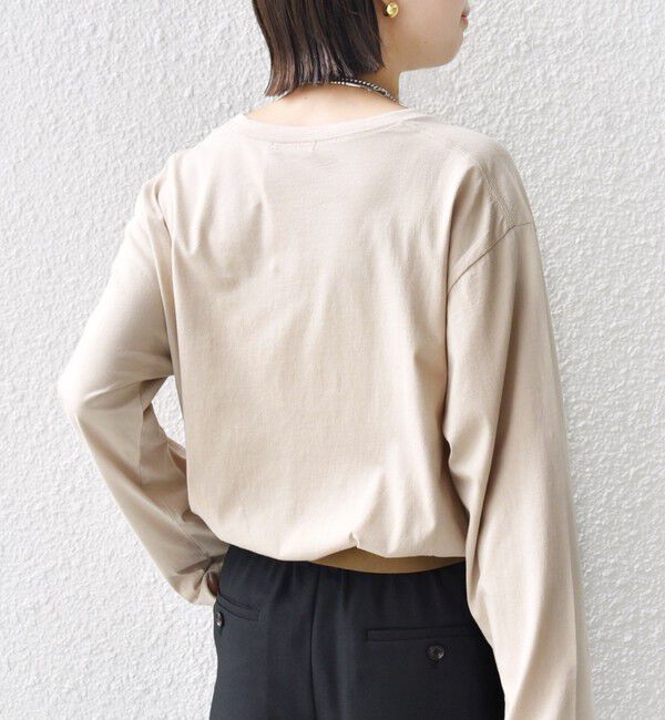 SHIPS for women「【WEB限定】バリエーション ロゴ プリント ロングスリーブ TEE」|Tシャツ・カットソー|