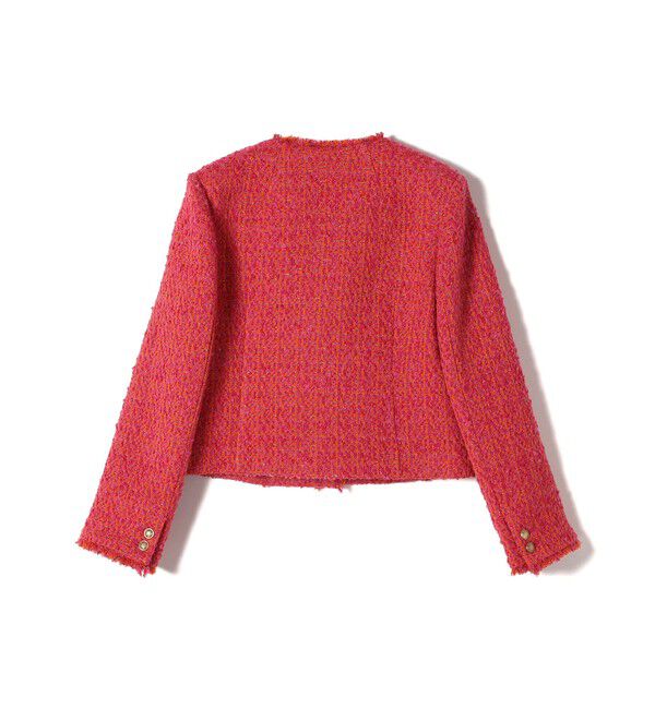SHIPS for women「GIOLICA: ツイード ノーカラー ジャケット」|ノーカラージャケット|