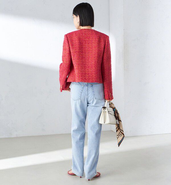 SHIPS for women「GIOLICA: ツイード ノーカラー ジャケット」|ノーカラージャケット|