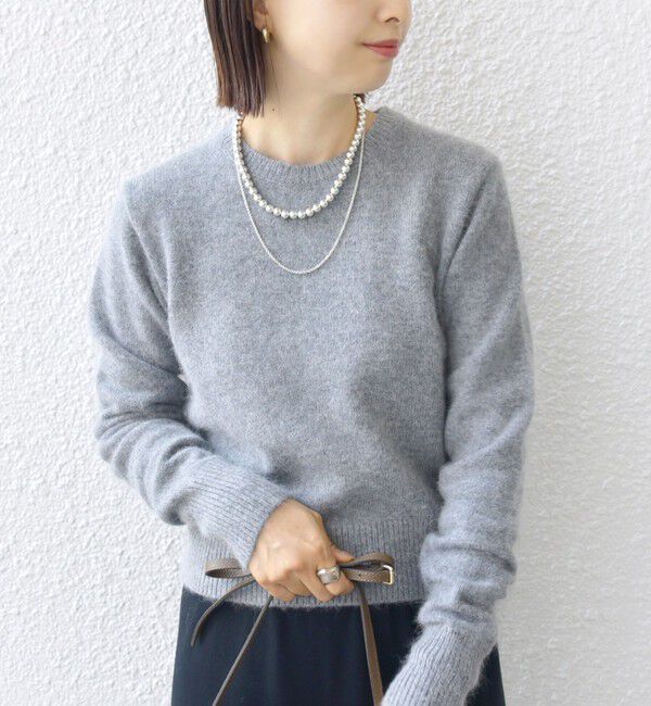 SHIPS for women「【WEB限定】〈手洗い可能〉布帛 襟付き ニット プルオーバー」|ニット・セーター|