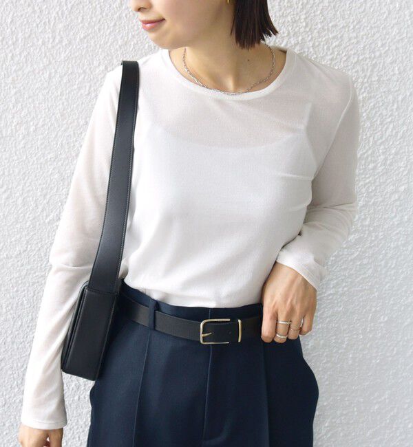 SHIPS for women「シアー トリコット ロングスリーブ TEE」|Tシャツ・カットソー|