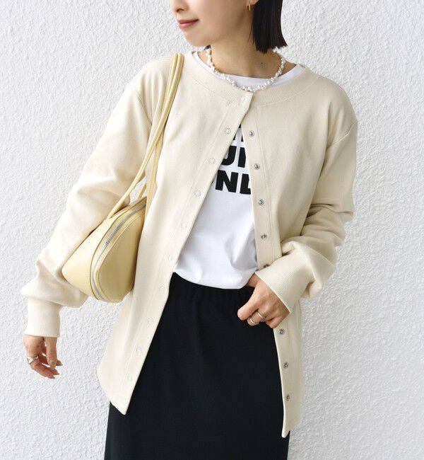 SHIPS for women「【WEB限定】〈手洗い可能〉ベア テレコ ミドル カーディガン」|カーディガン|ナチュラル