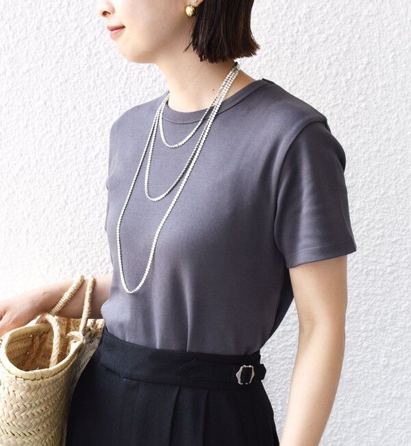 SHIPS for women「《一部追加予約》オーガニック コットン スムース TEE」|Tシャツ・カットソー|