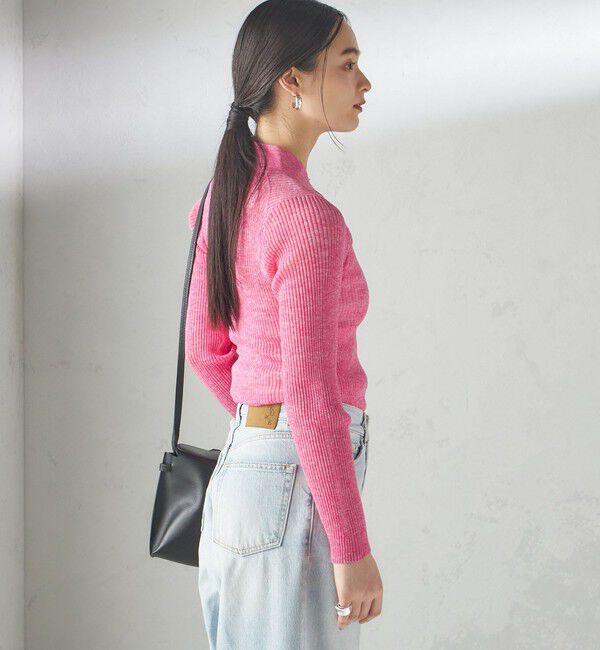 SHIPS for women「〈手洗い可能〉シアー リブ 長袖 ポロ ニット」|ニット・セーター|