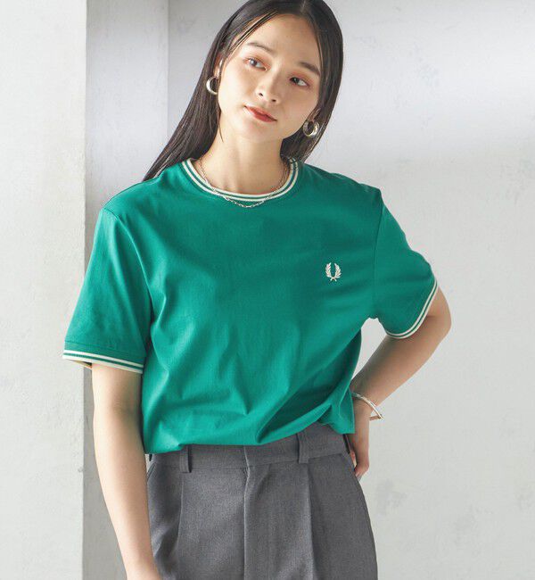 SHIPS for women「FRED PERRY:M1588 TWIN TIPPED TEE」|Tシャツ・カットソー|グリーン