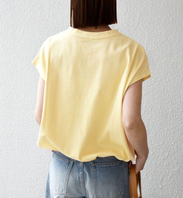 SHIPS any「SHIPS any:〈接触冷感/汗染み防止加工/洗濯機可能〉ドロスト フレンチスリーブ TEE」|Tシャツ・カットソー|