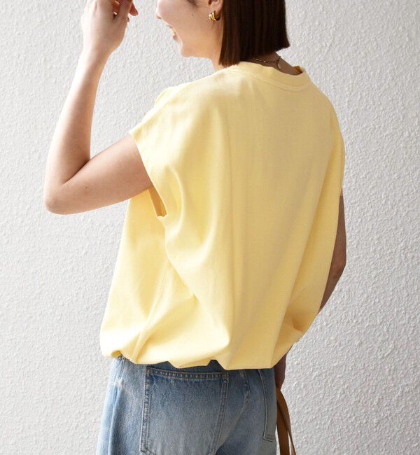 SHIPS any「SHIPS any:〈接触冷感/汗染み防止加工/洗濯機可能〉ドロスト フレンチスリーブ TEE」|Tシャツ・カットソー|