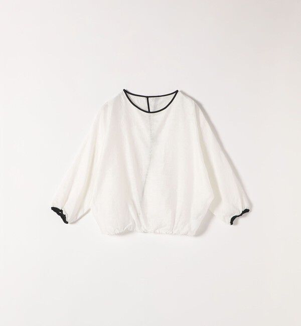 SHIPS any「《追加予約》SHIPS any:〈洗濯機可能〉フラワー ジャカード ドルマン パイピング ブラウス」|シャツ・ブラウス|