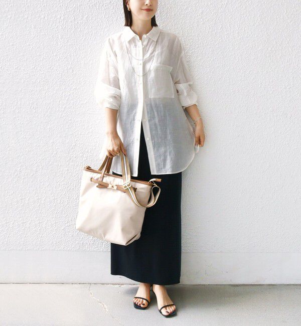 SHIPS for women「【WEB限定】ライン テープ ショルダー付き A4 トート」|トートバッグ|