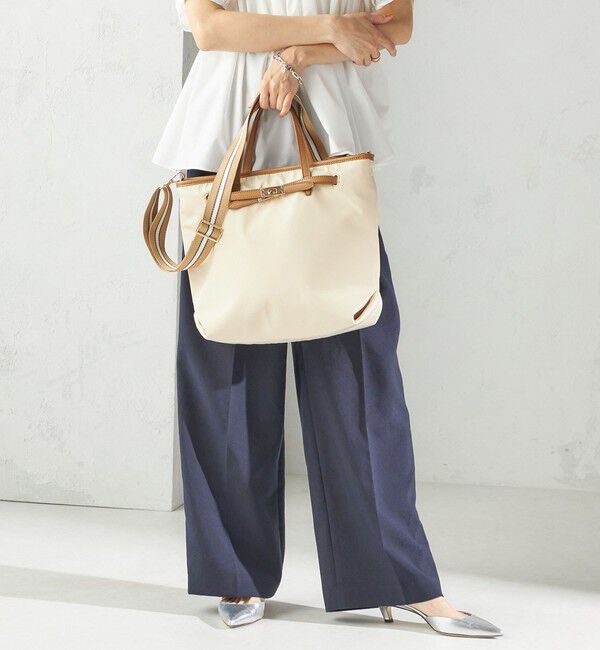 SHIPS for women「【WEB限定】ライン テープ ショルダー付き A4 トート」|トートバッグ|