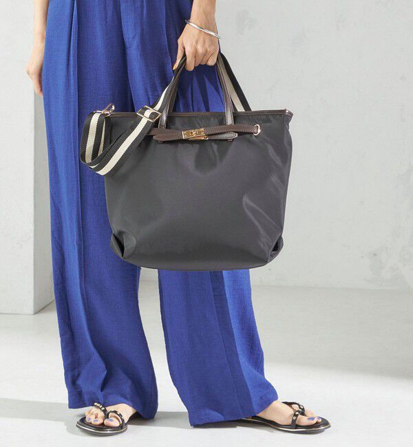 SHIPS for women「【WEB限定】ライン テープ ショルダー付き A4 トート」|トートバッグ|