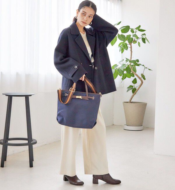 SHIPS for women「【WEB限定】ライン テープ ショルダー付き A4 トート」|トートバッグ|