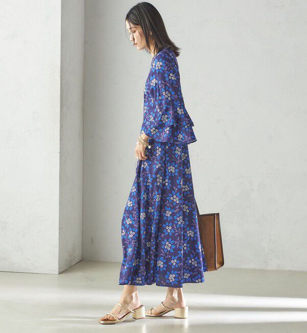 SHIPS for women「小泉里子コラボ:〈手洗い可能〉フラワー プリント ワンピース」|ワンピース|