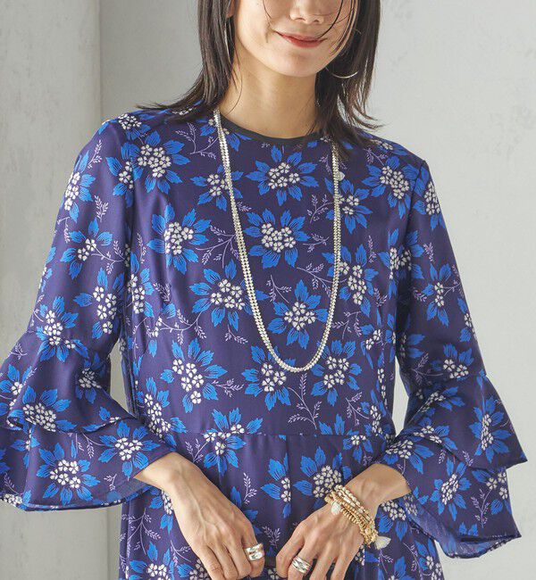 SHIPS for women「小泉里子コラボ:〈手洗い可能〉フラワー プリント ワンピース」|ワンピース|