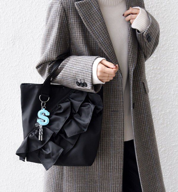 SHIPS for women「【WEB限定】チャーム 付き フリル トート」|トートバッグ|