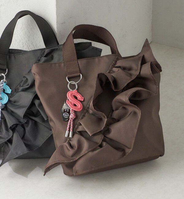 SHIPS for women「【WEB限定】チャーム 付き フリル トート」|トートバッグ|