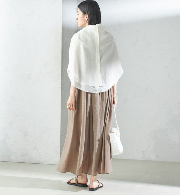 SHIPS for women「〈手洗い可能〉シルク混 シアー ノースリーブ ワンピース」|ワンピース|