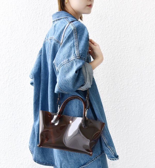 SHIPS for women「【WEB限定】ショルダー付き PVC トート バッグ」|トートバッグ|ブラウン