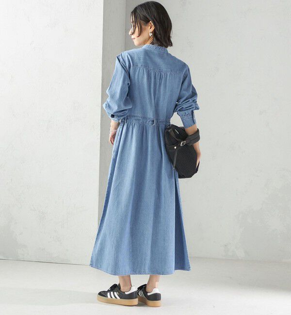 SHIPS for women「〈洗濯機可能〉ライトオンス デニム ウエスト 切替 ワンピース」|ワンピース|