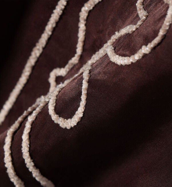 SHIPS any「SHIPS any:〈洗濯機可能〉サテン 刺繍 ストレート イージー パンツ」|その他|