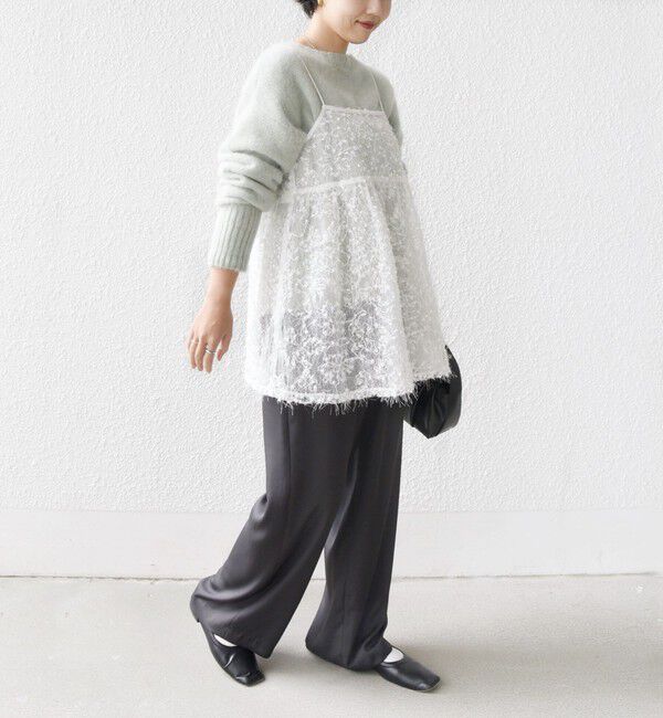 SHIPS for women「〈手洗い可能〉前後 2WAY レース キャミソール」|キャミソール|