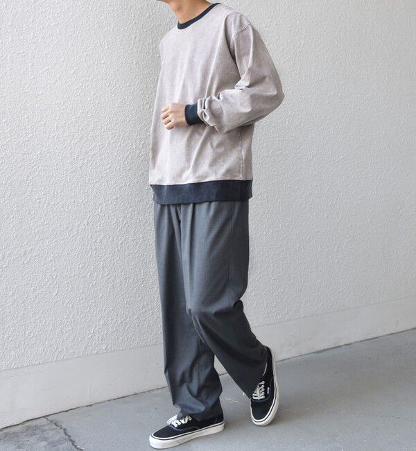 SHIPS any「【SHIPS any別注】ONEITA: ケミカルウォッシュ リラックス リンガー Tシャツ(ロンT)◇」|Tシャツ・カットソー|