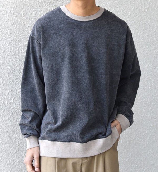 SHIPS any「【SHIPS any別注】ONEITA: ケミカルウォッシュ リラックス リンガー Tシャツ(ロンT)◇」|Tシャツ・カットソー|