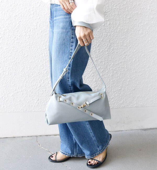 SHIPS for women「【WEB限定】ハトメ ベルト ワンショルダー バッグ S」|ショルダー・メッセンジャー|ライトブルー