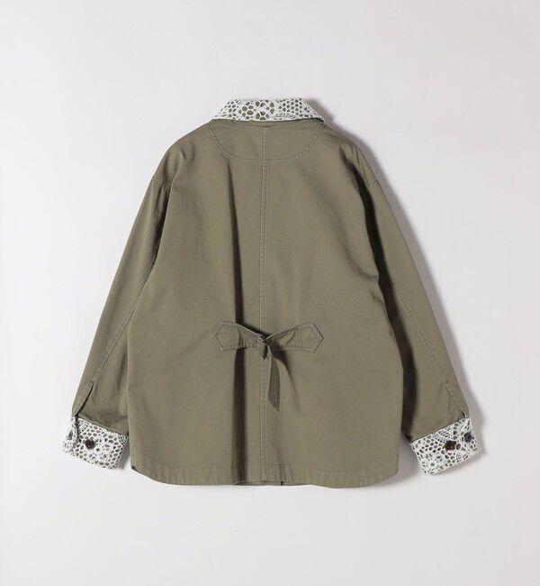 SHIPS any「SHIPS any:〈洗濯機可能〉コットン レース 切替 ミリタリー ジャケット ブルゾン」|ブルゾン・スタジャン|