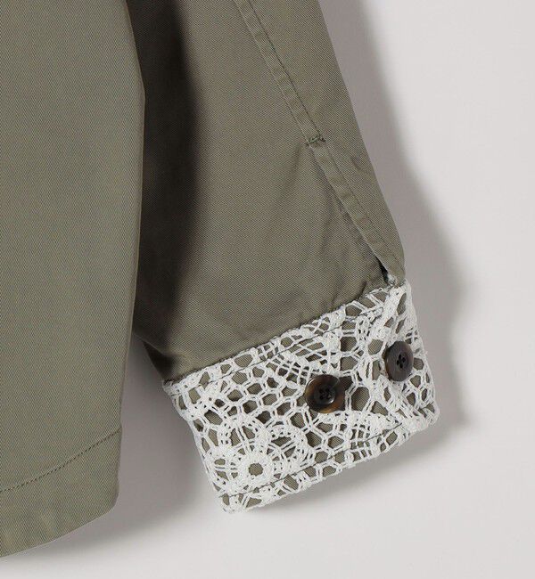 SHIPS any「SHIPS any:〈洗濯機可能〉コットン レース 切替 ミリタリー ジャケット ブルゾン」|ブルゾン・スタジャン|