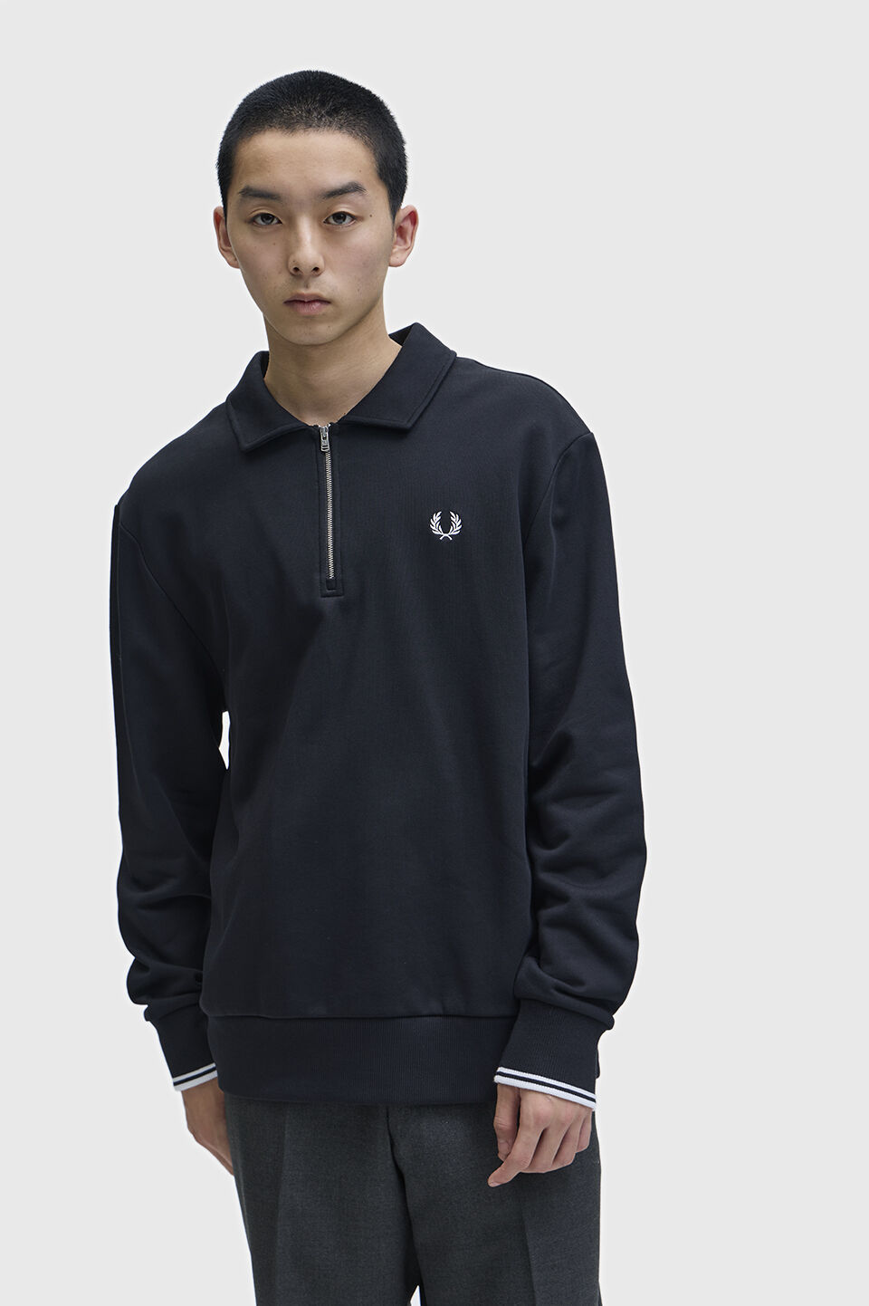 FRED PERRY 「Half Zip Collared Sweatshirt」|スウェット・ジャージ|