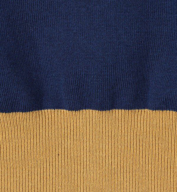 CABaN「コットンカシミヤ バイカラークルーネックカーディガン」|カーディガン|