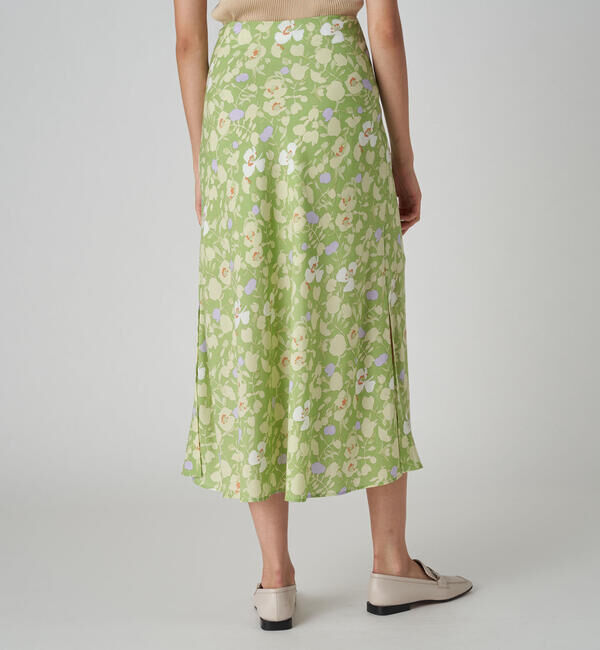 MACPHEE「フローラルプリント フレアロングスカート」|フレア|