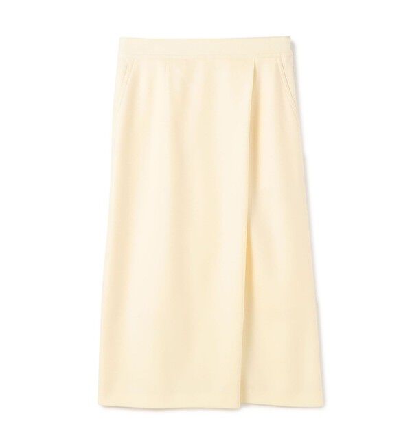 Ballsey「ストレッチボタニー ラップスカート」|フレア|11 ホワイト