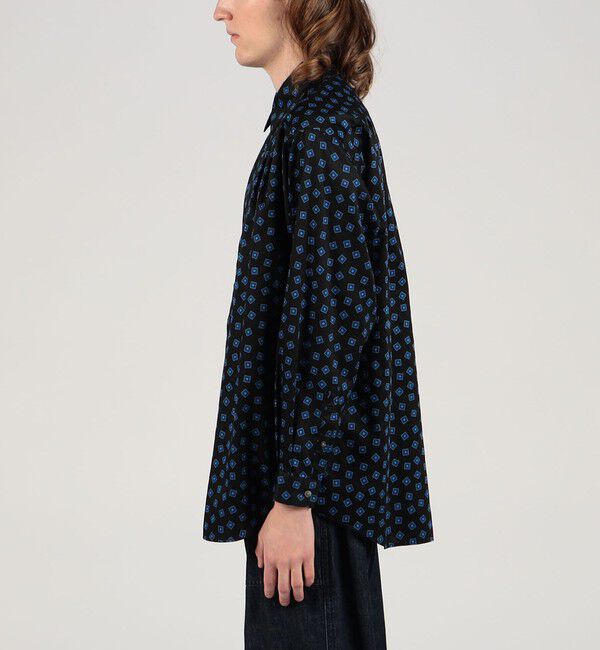 TOMORROWLAND MENS「コットンサテンプリント プルオーバータックシャツ」|シャツ・ブラウス|