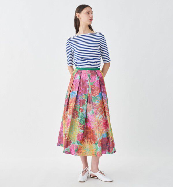 TOMORROWLAND collection「エスティバルフラワー タックスイングスカート」|フレア|