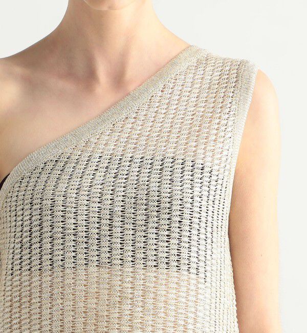 BACCA「オーロラフィルム ワンショルダートップス」|ニット・セーター|