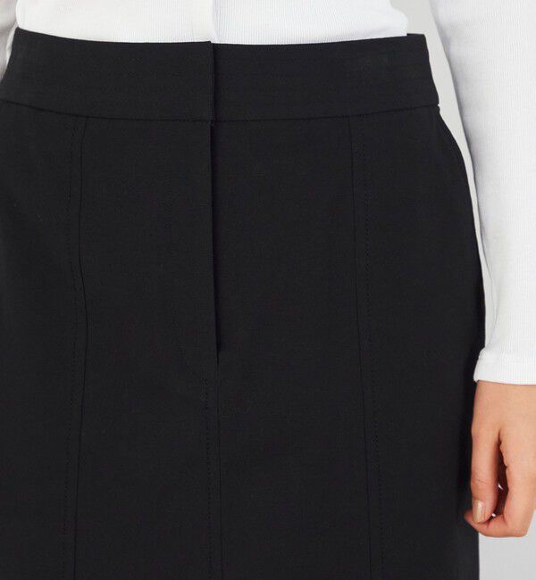 DES PRES「プレーンコットンストレッチ タイトロングスカート」|タイト|