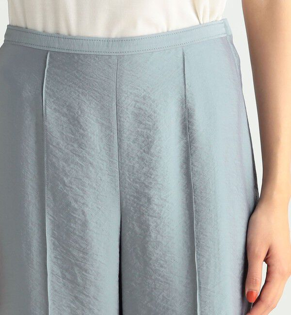 BACCA「オーガンジーレーヨン ワイドパンツ」|チノ|