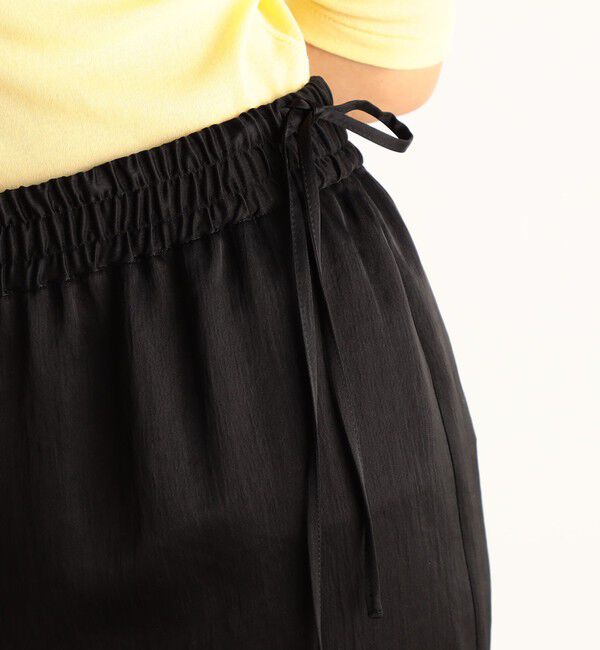 Edition「サテンヨウリュウ ギャザーワイドパンツ」|スラックス|