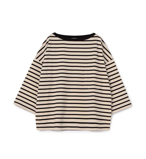 GALERIE VIE「ファインコットンボーダー ビックTシャツ」|Tシャツ・カットソー|16 ベージュ系
