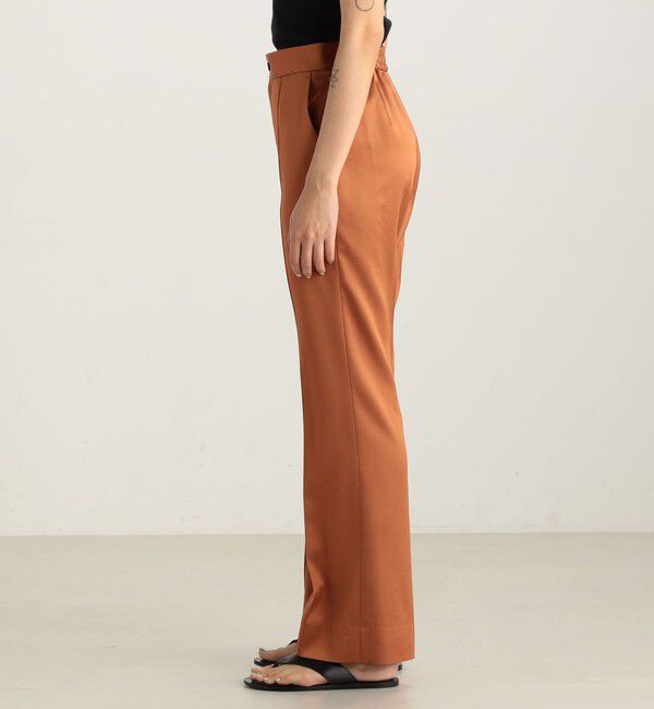 Edition「エンボスサテン ストレートスラックス」|スラックス|