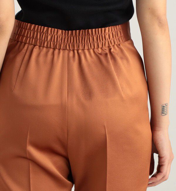 Edition「エンボスサテン ストレートスラックス」|スラックス|