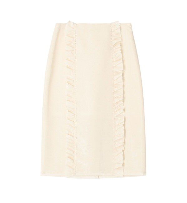 Edition「グロッシーフリル タイトスカート」|タイト|11 ホワイト